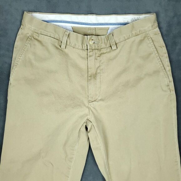Polo Ralph Lauren Pants Mens 32x28 Classic Fit Chino Flat Front Beige Khaki - Picture 4 of 16